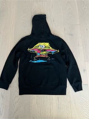 SpongeBob Squarepants Black Hoodie with Bright Graphic